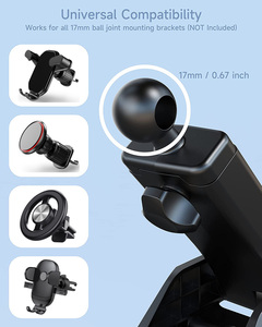 Vente en gros 17mm tête sphérique ventouse tableau de bord support de montage ABS voiture pare-brise support de téléphone accessoires support de téléphone portable support - Product Image 4