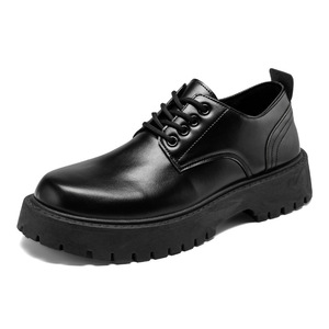 Chaussures Derby pour Hommes, Style Business, Automne, Bout Rond, Casual, Tendance, Chaussures de Mariage, Nouvelles Chaussures en Cuir à Semelle Épaisse Rehaussante - Product Image 5