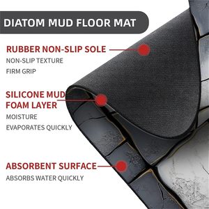 <span class=keywords><strong>Tapis</strong></span> <span class=keywords><strong>de</strong></span> bain en caoutchouc à motif pierre brisée, antidérapant, résistant à l'eau, super absorbant, séchage rapide, écologique, facile à nettoyer, 0,1-0,2 pouce - Product Image 6