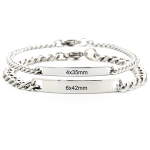 Bracelets de couple personnalisés gravés à votre nom Bracelets pour lui et pour elle Bracelets de relation - Product Image 1