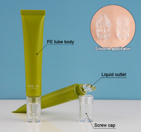 Tube PE 20g Lembut dengan Ujung Silikon dan Tutup Sekrup untuk Krim Mata, Serum, Lip Gloss, Lip Tint, Produk Perawatan Kulit