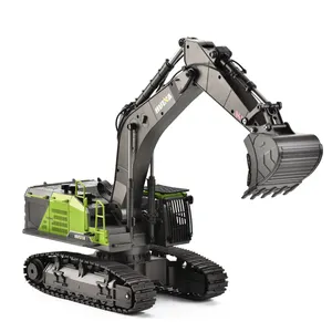 High Quality HUINA 1593 2.4GHz 22 Channels Alloy RC Excavators Toys For Kids