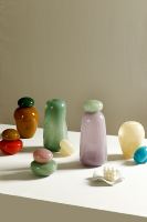 Vase en verre moderne RYLAVA de couleur bonbon avec couvercle, simple et créatif, pour l'arrangement floral à la maison, accessoire de cave à vin doux