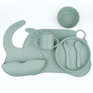 Juego de Platos de Silicona para Bebés, Libres de BPA, con Succión, Diseño de Dibujos Animados, para el Aprendizaje de la Alimentación, con Cuchara y Tenedor, Personalizable, Se Aceptan Pedidos OEM - Product Image 6