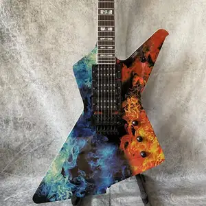 Custom Special Body Water Transfer Veneer Hydro Printing Electric Guitar Destroyer Duplex Tremolo System Grand GUITARS