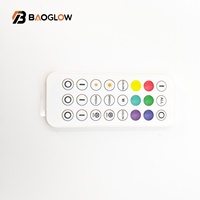 Led Strip Light Universal RGBW COB 12V Nirkabel 24 Tombol dengan Pengontrol RGB 24V Berbeda - Produk Baru