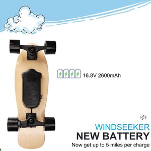 Planche à roulettes électrique Windseeker Dino Skater Plus pour enfants et adolescents, moteur sans balais 350W, vitesse maximale de 9,3 mph, batterie 2000/2600mAh - Product Image 3