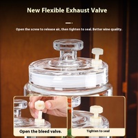 Niudali 10kg haut de gamme Design moderne épaissi bouteille de vin en verre pot d'alcool de cuisine pour la nourriture présente du vin médicinal de ginseng
