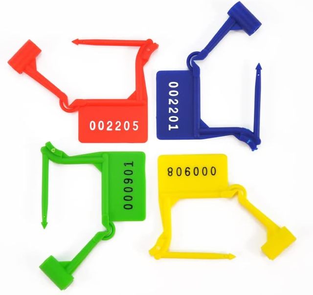 Plastic Security Padlock Seal Self Locking Numbered Tamper Evident Disposable Emergency Lock