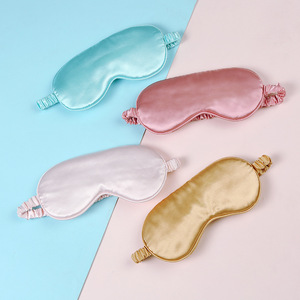 Thiết Kế Mới Tinh Khiết Màu Đàn Hồi Satin Lụa Mặt Nạ Mắt Dropshipping Biểu Tượng Tùy Chỉnh Mặt Nạ Ngủ - Product Image 4