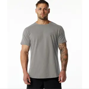 High Quality 95% Cotton 5% Spandex Men's Sports t-shirts Gymwear Workout Short Sleeves Shirts