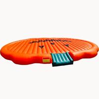 Trampoline gonflable géant jaune de 12x4x0,6 mètres en forme de citrouille d'Halloween, coussin de saut, sac à air pour enfants
