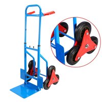 Chariot télescopique pliable à six roues en acier utilisé pour monter les escaliers