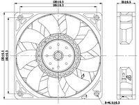 YCCFAN 120x120x25mm YDS1225B12F 1225 6300RPM alto RPM 203.89cfm ventiladores de flujo axial de CC de alta cfm