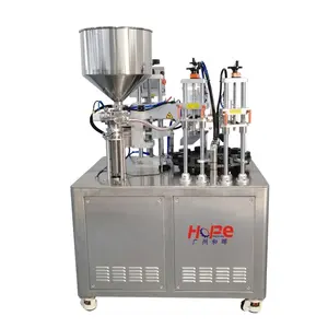 Machine de cachetage de remplissage de tasse de cône rotatoire de yaourt de crème glacée automatique personnalisée à haute efficacité
