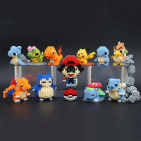 Meilleure vente différents Pokemoner Ball Plastique Nano Brique Construction Emboîtement Micro Bloc Figure Enfants 3d Blocs de Construction