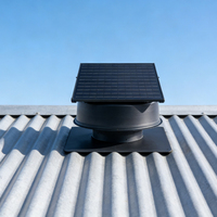 Ventilateur de toit solaire intelligent hybride 24/7, 12 pouces, étanche, avec adaptateur secteur, moteur CC sans balais, pour usage résidentiel (OEM/ODM)
