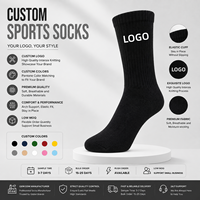 Chaussettes de sport personnalisées pour hommes, chaussettes de course à pied, de tennis, de compression, en coton, avec logo jacquard, design OEM