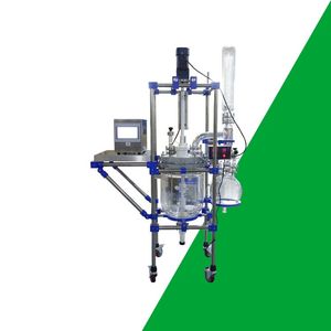 Reactor de vidrio revestido de 10L ideal para pruebas de catalizador bajo atmósferas inertes en instalaciones de investigación - Product Image 4