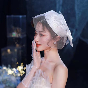 HM050 Hera Hot <strong>Sale</strong> Classical Bride <strong>Hat</strong> Stylish Top <strong>Hat</strong> Face Veil Fascinator <strong>Wedding</strong> <strong>Hats</strong> - Product Image 2