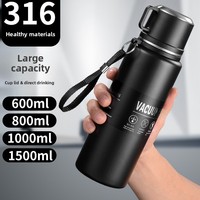 Bouteille Isotherme Grande Capacité 800ML en Acier Inoxydable 316 pour Camping et Sport, Isolation Sous Vide 12-24 Heures, Vente Chaude Usine OEM