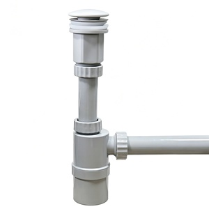 Kit de <span class=keywords><strong>siphon</strong></span> à joint d'étanchéité S/P, drain de lavabo anti-insectes à éjection rapide pour drainage universel de salle de bain - Product Image 3