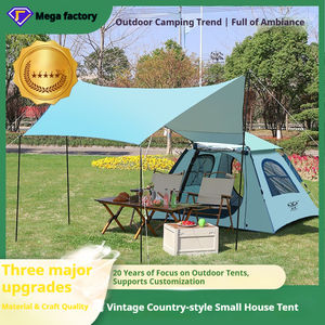 Tente <span class=keywords><strong>pliable</strong></span> portable d'extérieur, imperméable, résistante à la pluie, protection solaire, ouverture rapide, tissu Oxford épaissi, camping familial - Product Image 1