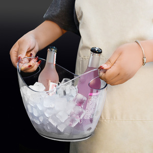 Transparent Boat Shape Ice <b>Bucket</b> <b>Plastic</b> Party Beverage Tub Minimalist Design Simple Style - Product Image 5