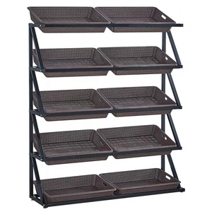 Estantería de Madera <span class=keywords><strong>para</strong></span> Frutas y Verduras de Supermercado, <span class=keywords><strong>Muebles</strong></span> <span class=keywords><strong>para</strong></span> Tiendas de Conveniencia - Product Image 1
