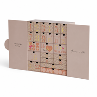 Boîte-cadeau calendrier de l'Avent haut de gamme pour le compte à rebours de Noël, emballage en carton avec impression sérigraphique pour cadeaux de Noël et de la veille de Noël
