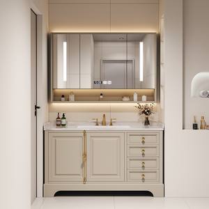 Vendita calda LED pannello a specchio <span class=keywords><strong>con</strong></span> lavandino <span class=keywords><strong>bagno</strong></span> OEM supportato Hotel doccia <span class=keywords><strong>bagno</strong></span> mobiletto <span class=keywords><strong>con</strong></span> un bacino senza soluzione di continuità - Product Image 2