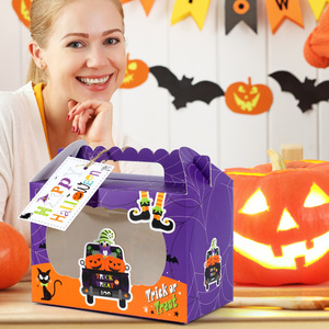 Scatole Regalo Personalizzate per Feste di Halloween in Carta Kraft, Scatole per Dolci e Caramelle con Finestra Trasparente - Product Image 4