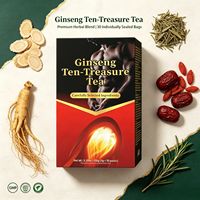 Tisane aux Dix Trésors de Ginseng Naturel en Sachets de 5g x 30 Boîtes – Plantes Séchées à Basse Température pour Infusion Herbal