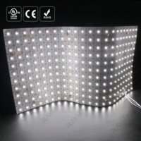 Panneau lumineux LED flexible RGBW moderne Raymates, feuille de rétroéclairage 20W 968 LED, 23,43x11,71 pouces, découpable, pour décoration intérieure et éclairage de scène
