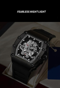 Reloj de pulsera de cuarzo a la moda ZIDO, Reloj impermeable informal de moda de lujo, reloj luminoso con fecha, correa de silicona ahuecada, Reloj para hombre - Product Image 2