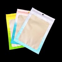 Arco Iris holográfico al por mayor accesorios impresos con láser pendientes a prueba de humedad Bloqueo de plástico personalizado embalaje bolsa con cremallera