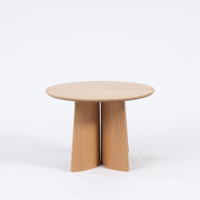 Table basse ronde en bois massif modulaire minimaliste moderne ATWOKA, style nordique multifonctionnel pour salon
