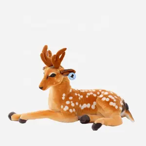 Peluche di cervo gigante realistico giocattolo di cervo Sika vera vita animali di peluche giocattoli per decorazioni per la casa dei bambini