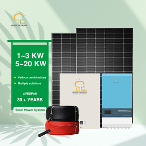 BR năng lượng mặt trời 15KW tắt lưới hoàn chỉnh nhà năng lượng mặt trời hệ thống năng lượng với MPPT điều khiển tinh khiết Sine Wave Inverter pin lithium - Product Image 1