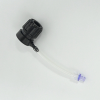 FIBSHIELD R134a Raccord de Recharge pour Scellant Anti-Fuite de Climatisation, Sans Démontage, Anti-Fuite, Raccord Rapide, Tuyau Transparent, Valve Unidirectionnelle, Ajustement Universel