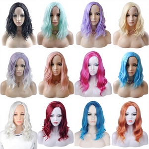 Perruque multicolore <span class=keywords><strong>mi</strong></span>-longue asymétrique ondulée légèrement bouclée, nouvelle arrivée européenne et américaine Imperial Capital M-6160 - Product Image 2