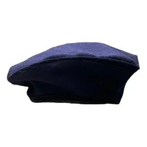 Boina de fieltro tejida azul marino para uniformes escolares, para niños y adultos, para organizaciones uniformadas - Product Image 1