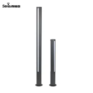 Savia Waterproof IP44 9ワット3000K Aluminum PC Outdoor Decorative Pole Post Lamp Courtyard Led Lawn Garden Lights