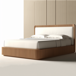 Luxury Indoor Wood Bedroom Furniture Sets <b>Queen</b> <b>Size</b> Wood Platform Double <b>Bed</b> Bedroom Sets - Product Image 3