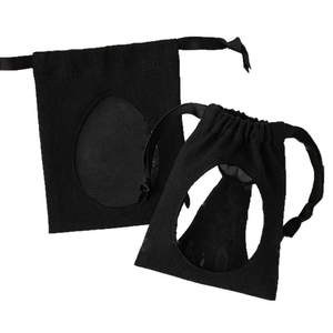 New Arrivals Transparent Cotton <b>Drawstring</b> Bag with Clear Pvc Window Jewelry Storage Canvas Pouch Dust Bag for Earrings Rings - Product Image 5