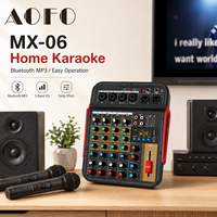 Console de mixage audio professionnelle 6 canaux avec Bluetooth, effets intégrés, construction métallique - Contrôleur DJ pour karaoké et scène live