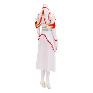 Costume de <span class=keywords><strong>cosplay</strong></span> Yuuki <span class=keywords><strong>Asuna</strong></span> d'Anime Sword Art Online, perruque, collier, uniforme féminin, robe, tenue de combat SAO, polyester, Halloween - Product Image 6