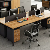 Mobilier de bureau Poste de travail Pieds en métal Bureau de bureau directeur Tables et chaises de travail avec armoires