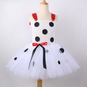 Costume de chien Dalmatien fantaisie très populaire pour enfants, déguisement d'Halloween, robe tutu tachetée pour chiot, vêtements de fête pour bébé fille - Product Image 5