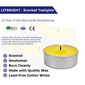 37.5mm 50pcs Fruit Vert Verre Herbe Arôme Diffuseur Thé Lumière Bougies Vela <span class=keywords><strong>Photophore</strong></span> Coulé Coulé Rempli Coloré Diwali Parfumé - Product Image 2